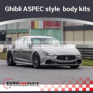 ASPEC body kits fit for Maseratii Ghiblii 2013year up style to ASPEC full set with carbon fiber parts