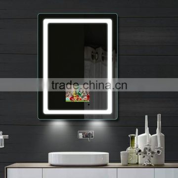 Framed High quality Magic LED TV Mirror for hotel bathroom,Beauty salon mirror