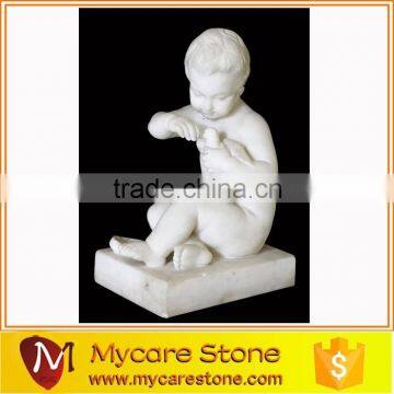 Chinese marble baby figure, stone statue on sale