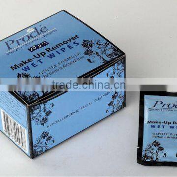 make up remover wet wipes, single pack