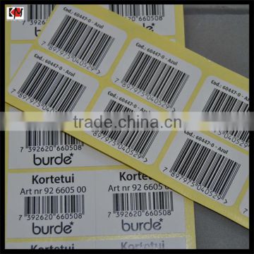 Hologram self adhesive label barcode sticker