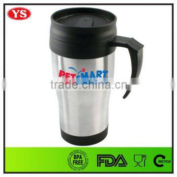 400ml Insulated Custom Logo Stainless Steel Thermal Coffee Mug With Handle photo-4