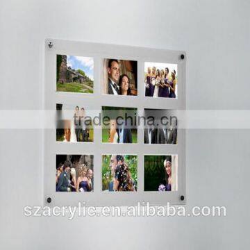Acrylic Wall Mount Hold 9x5"x7" Photo Frame