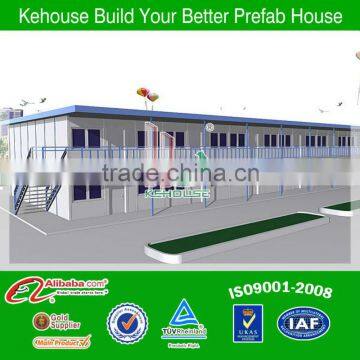 flat roof long Life Span low cost prefabricated living house with sandwich panel