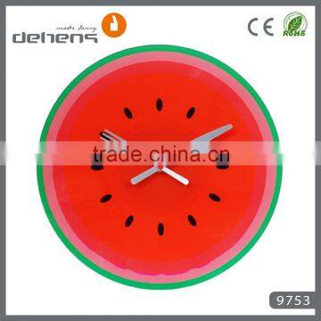 Decorative Funny Glass Wall Clock With Fruit Shape Design photo-4