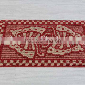 polyester non slip printed door floor mat non slip rug pad