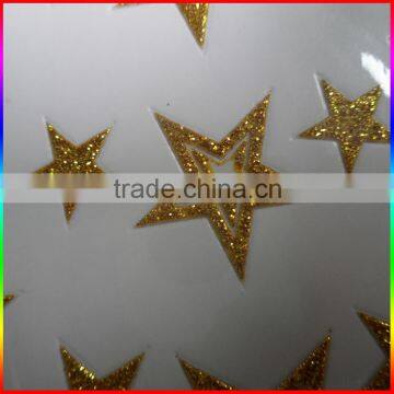 Gold Stars Glitter Powder Stickers photo-2