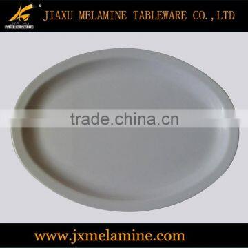 13"white melamine plastic oval plate