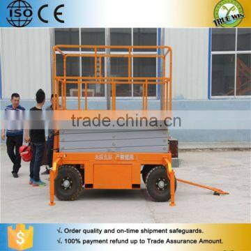 Vertical hydraulic fixed scissor lift 3m height with no pit used for indoor outdoor