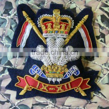 Customized 100% Hand Embroidered UK Badges