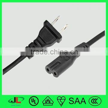 UL Extension Cord With American 2 Pin Polarized Plug NEMA 1-15P Power Plug photo-2