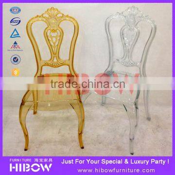 Stackable Transparent Wedding chairs/ plastic chair wholesale