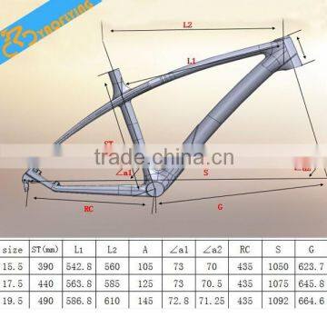 Light Weight Chinese Carbon Mtb Frame,small Size Mtb Carbon Frame 26er Black Glossy Mtb Carbon Frame on Sale photo-2