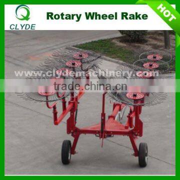 Pasture machinery tractor mounted hydraulic folding rake wheel raker for sale