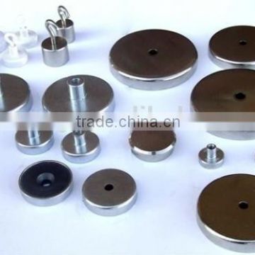 Ceramic Cup Magnets/Ferrite Pot Magnet with Female Threaded Stud