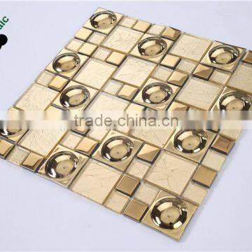 SMG03 Modern Design mosaic Electroplating glass tile glass mosaic gold mosaic