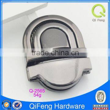 Q-2565 rectangle shape lock for bag accessories ,unique press lock