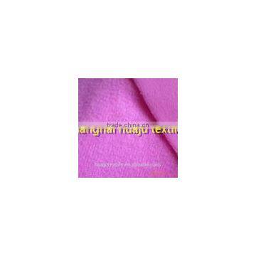 100% polyester brushing tricot fabric in red color