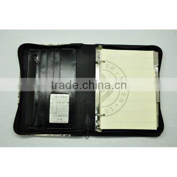 pu Leather Executive Conference Folder With 3 Ring Binder