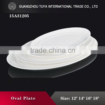 Fine Ceramic Pure White Plate/Porcelain shallow plate