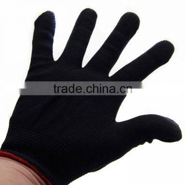 Hot selling nylon knitted three colors hand protect gloves