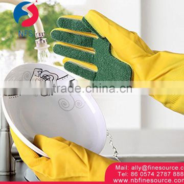 Cleaning Sponge Silicone Dishwashing Waterproof Cheap Washing Kitchen Gloves