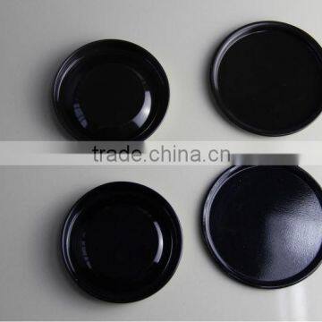 Black color tinplate lid for paper tube