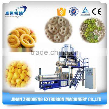 Puffed corn wheat pillow snacks food extruder machines