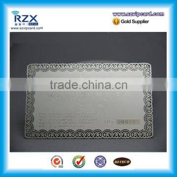 Cheap Price Carved Cut Card Silver Metal Business Card photo-3