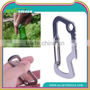 Multifunction D stainless steel carabiners