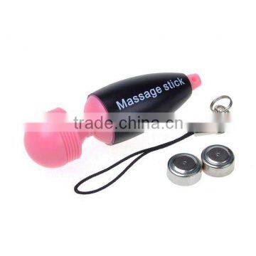 NEW Pink and Black Mini Portable Massage Stick Relaxing Vibrating Massager