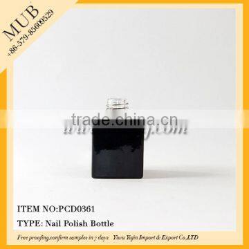 15ml Black unique empty nail polish bottle wholesale