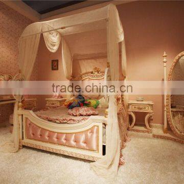 Italy Style Children Two Door Wardrobe Closet/ Classic Lovely Kids Rose Carved Wardrobe Cabinet/ Antique Girl Princess Armoire photo-2