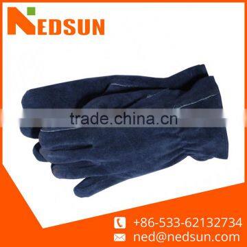 Abrasion resistant suede leather labour protection garden glove