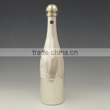 Brass Champagne Bottle Cover With Silver Plated Finish