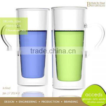 Decorative Hand Made Cheap Glass Mason Jar With Handle photo-5