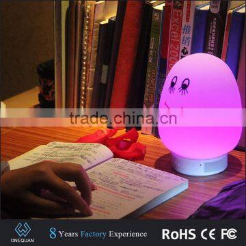 Portable Wireless Bluetooth Speaker with Touch Control Color LED Night Lamp