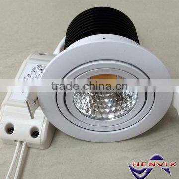 COB 7W dimmable led lux down light, 3000K downlight led