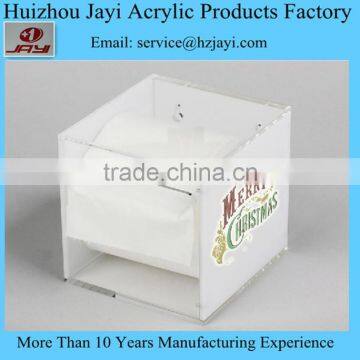 Custom acrylic toilet tissue holder/box/stand