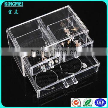 Acrylic Clear Makeup Organiser Cosmetic Storage 4 Drawers Jewellery Box photo-2