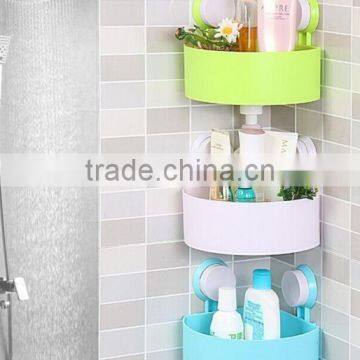 plastic Triangle Bathroom Shelves with strong Sucker