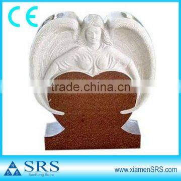 Carving white angel granite monuments