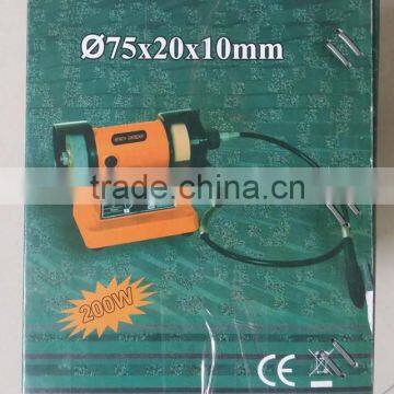 75mm 3in 200w Power Jewelry Mini Bench Grinder Machine Flexible Shaft Grinder Electric China Hobby Tools photo-4