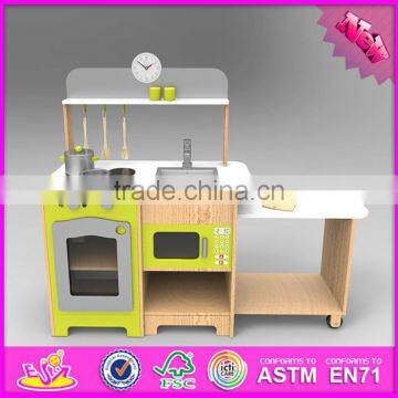 2016 New Design Home Play Wooden Play Kitchens for Toddlers W10C249 photo-2