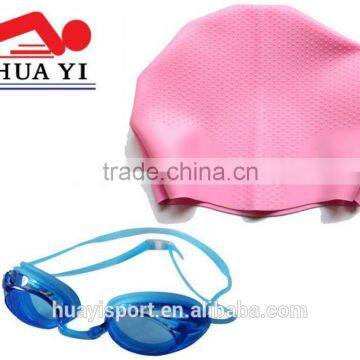 2016 Racing Swimming Goggle And Caps Set With Promotional Price