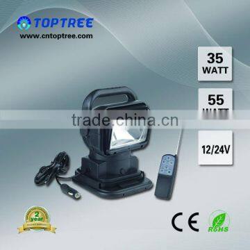 360 Degree Rotating 35/55W Magnet HID Boat Light with Wireless Remote Control HID Xenon Spot Light HID Search Light for Marine