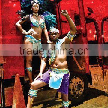 Wholesales handmade brazilian men carnival costumes samba outfits for men