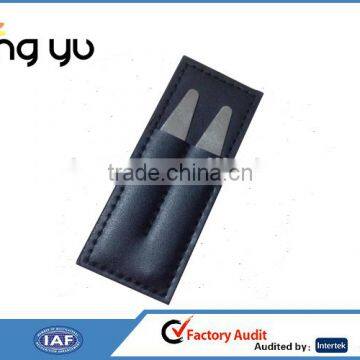 Two Piece Magneticl Collar Stays for Shirt Stay with Real Leather Case