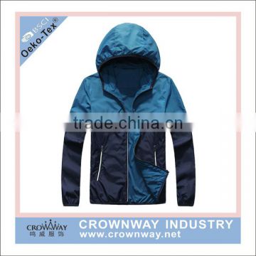 top quality breathable waterproof plain running fitness jacket