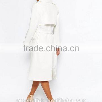 Trendy Russian Style Women White Elegant Winter Coat photo-4
